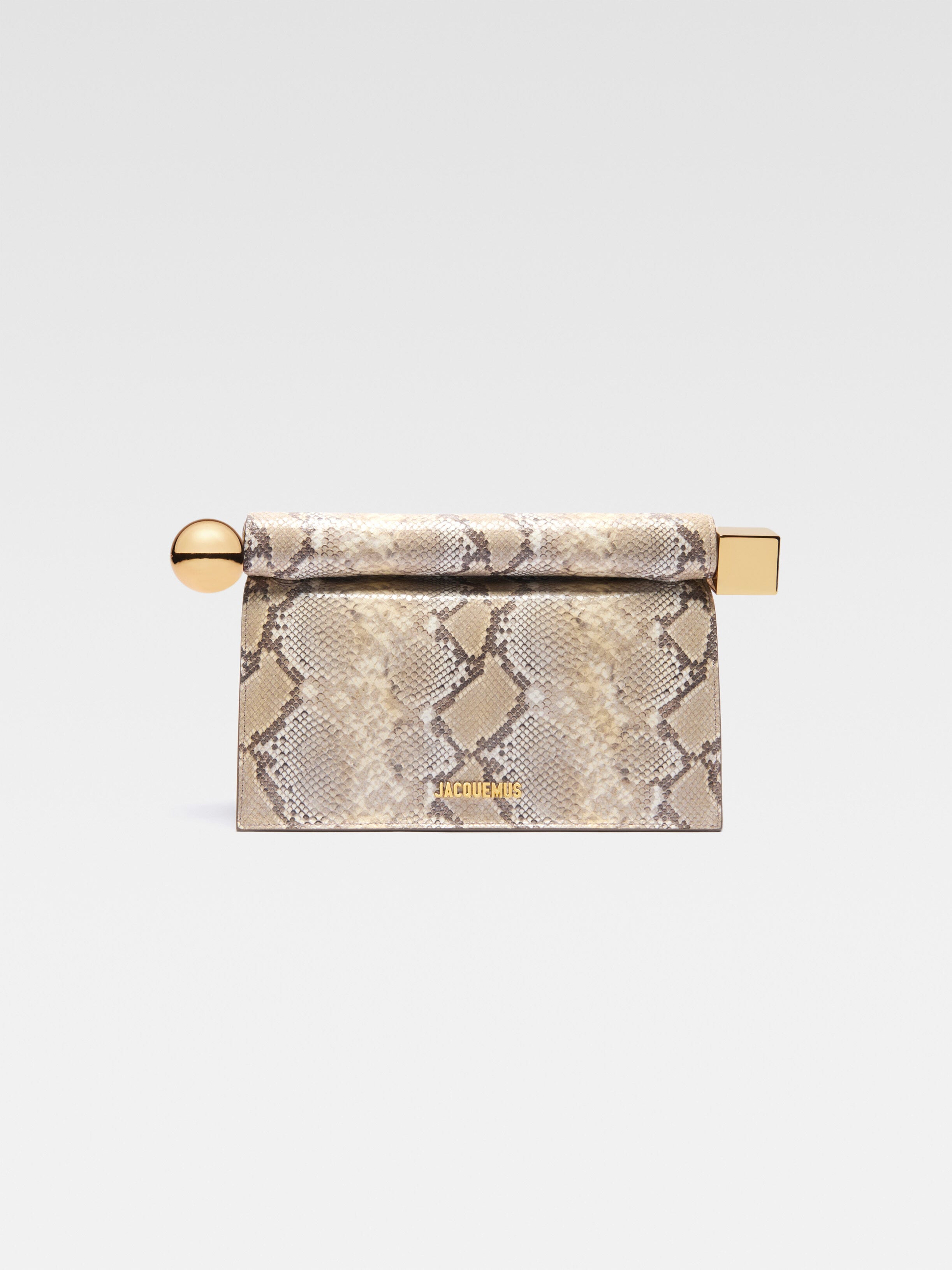 

Клатч Take-out JACQUEMUS The Rond Carré clutch, бежевый