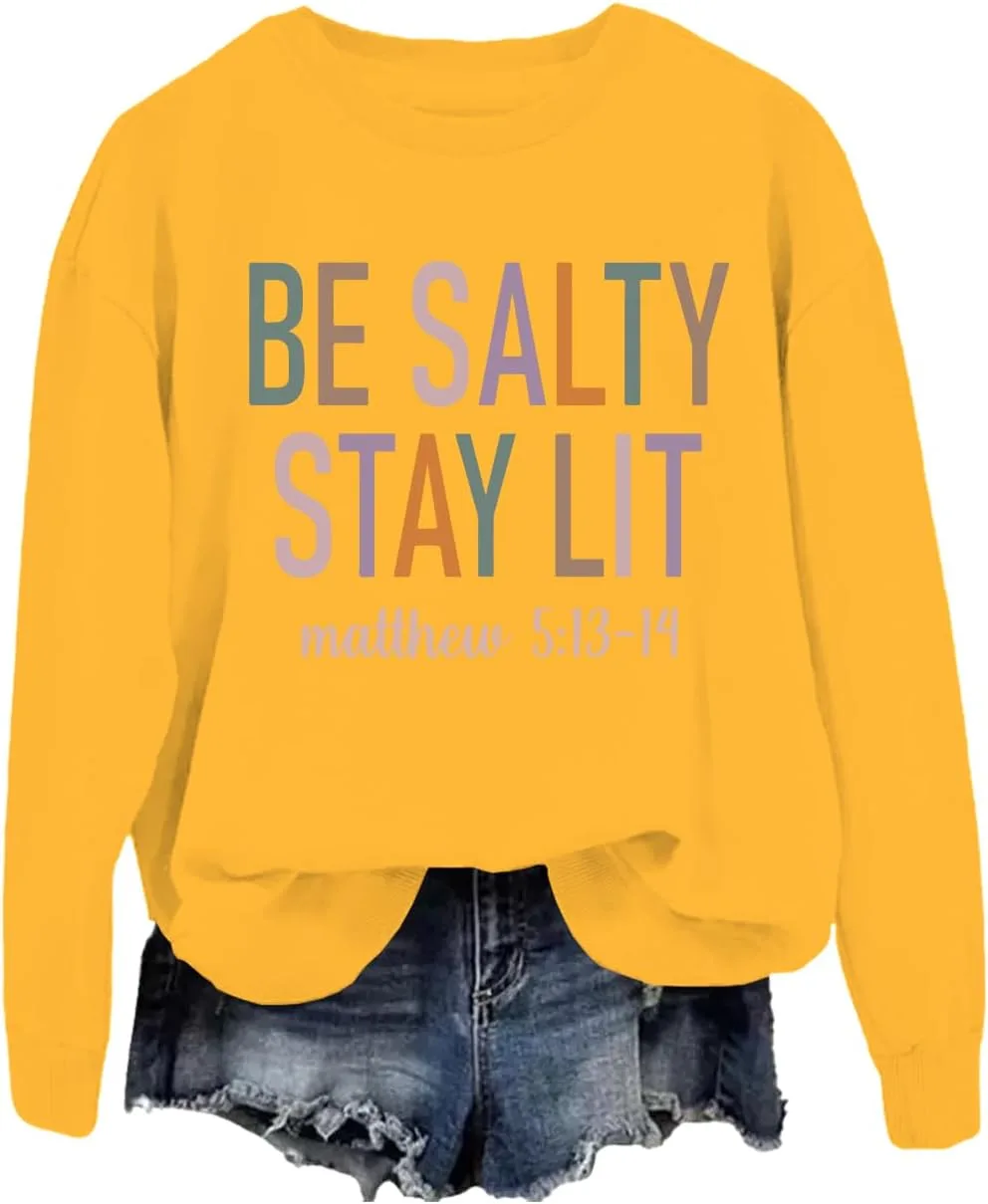 

Толстовка Be Salty Stay Lit с принтом Matthew 5:13-14