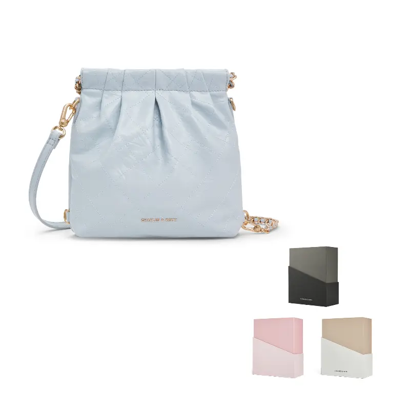 

CHARLES&KEITH Дамская маленькая сумка через плечо разноцветная, Sea Salt Blue Sea Salt Blue