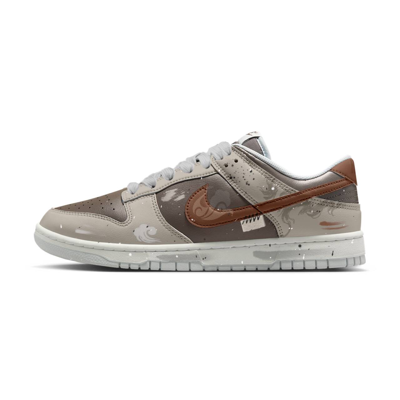 

Nike Дунки устойчивые к истиранию лоу-топ скейтборд кроссовки унисекс gray brown
