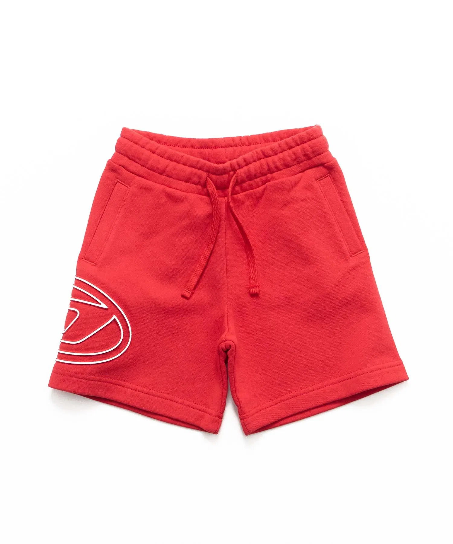 Детские красные хлопковые шорты с логотипом DIESEL KIDS
