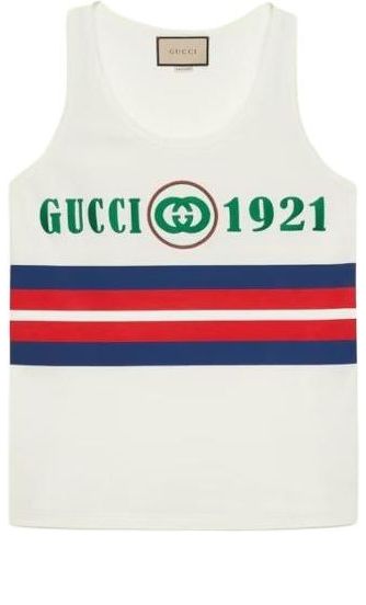 

Топ (WMNS) Gucci Cotton Tank Top 'White' 688411-XJD5U-9131, белый