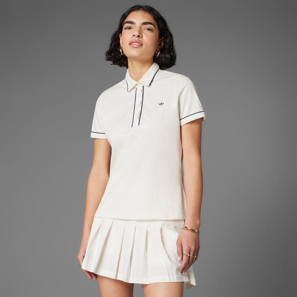 

Спортивная футболка Adidas Originals Twistknit Trefoil Polo Shirt, цвет Chalk White