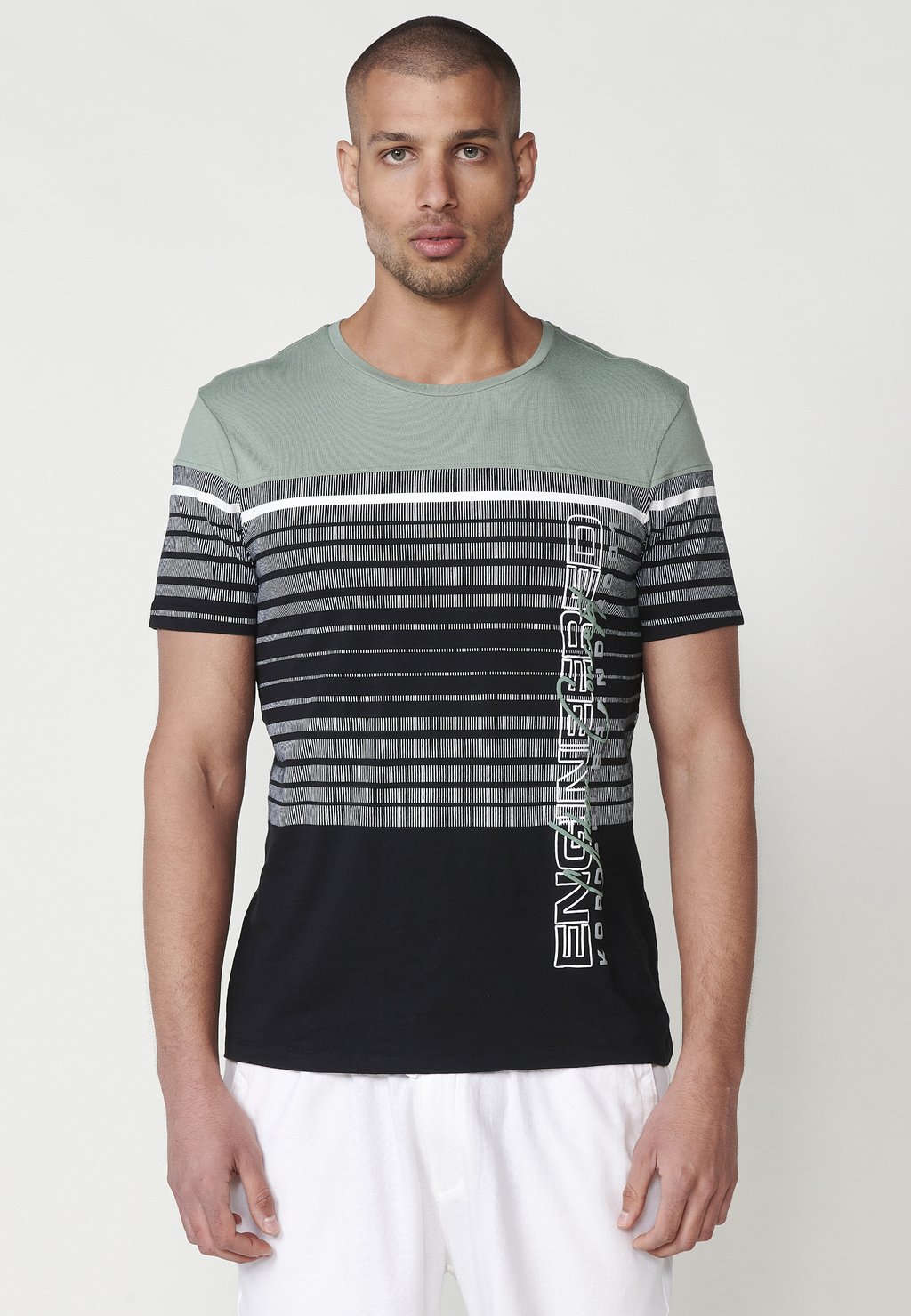 

Футболка с принтом SHORT-SLEEVED Koroshi, хаки