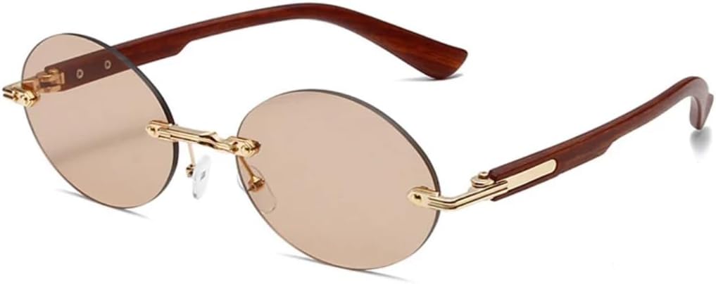 

Солнцезащитные очки с защитой UV400 | Овальные прозрачные линзы цвета океана | для женщин и мужчин, для занятий спортом на открытом воздухе и вождения DSVIGF, Gold-lightbrown