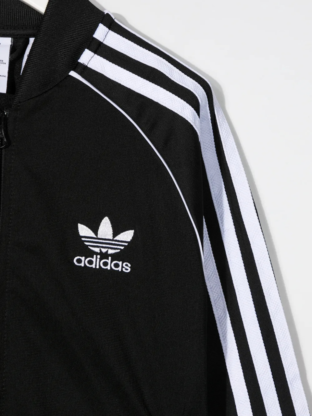 Adidas Kids спортивный топ SST с логотипом, черный — фото 3