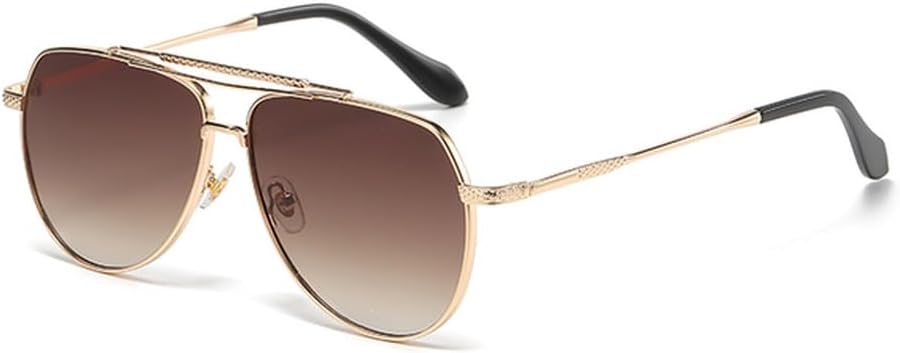 

Круглые солнцезащитные очки с биметаллическим оправой, полнокадровые, модные, для поездок на работу, для мужчин и женщин, защита от УФ-излучения UV400, SUN3219 Generic, Gradient Brown