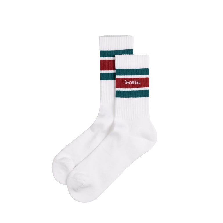 

Носки serif logo striped socks Sporty & Rich, белый