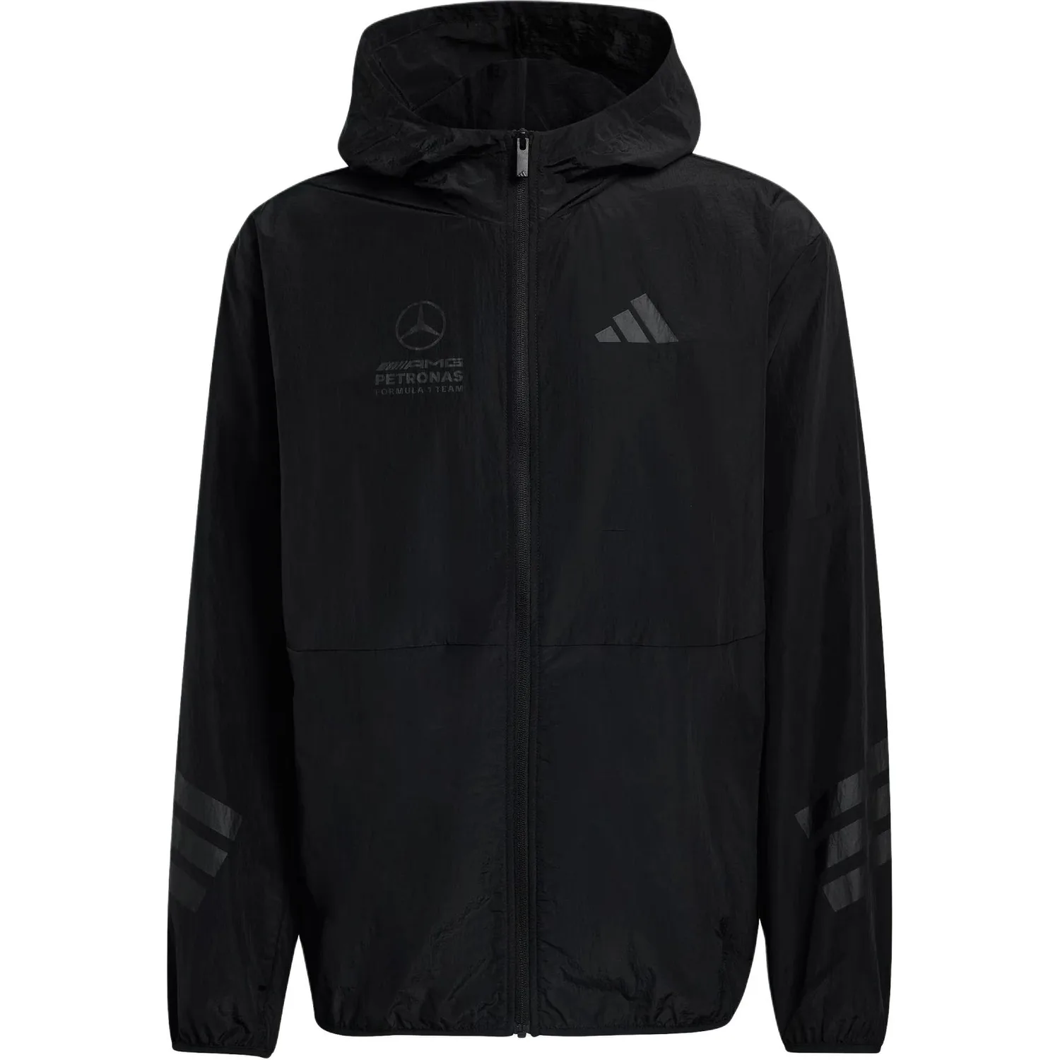 Куртка ветровка MERCEDES AMG PETRONAS FORMULA 1 TEAM NIGHT Adidas, черный