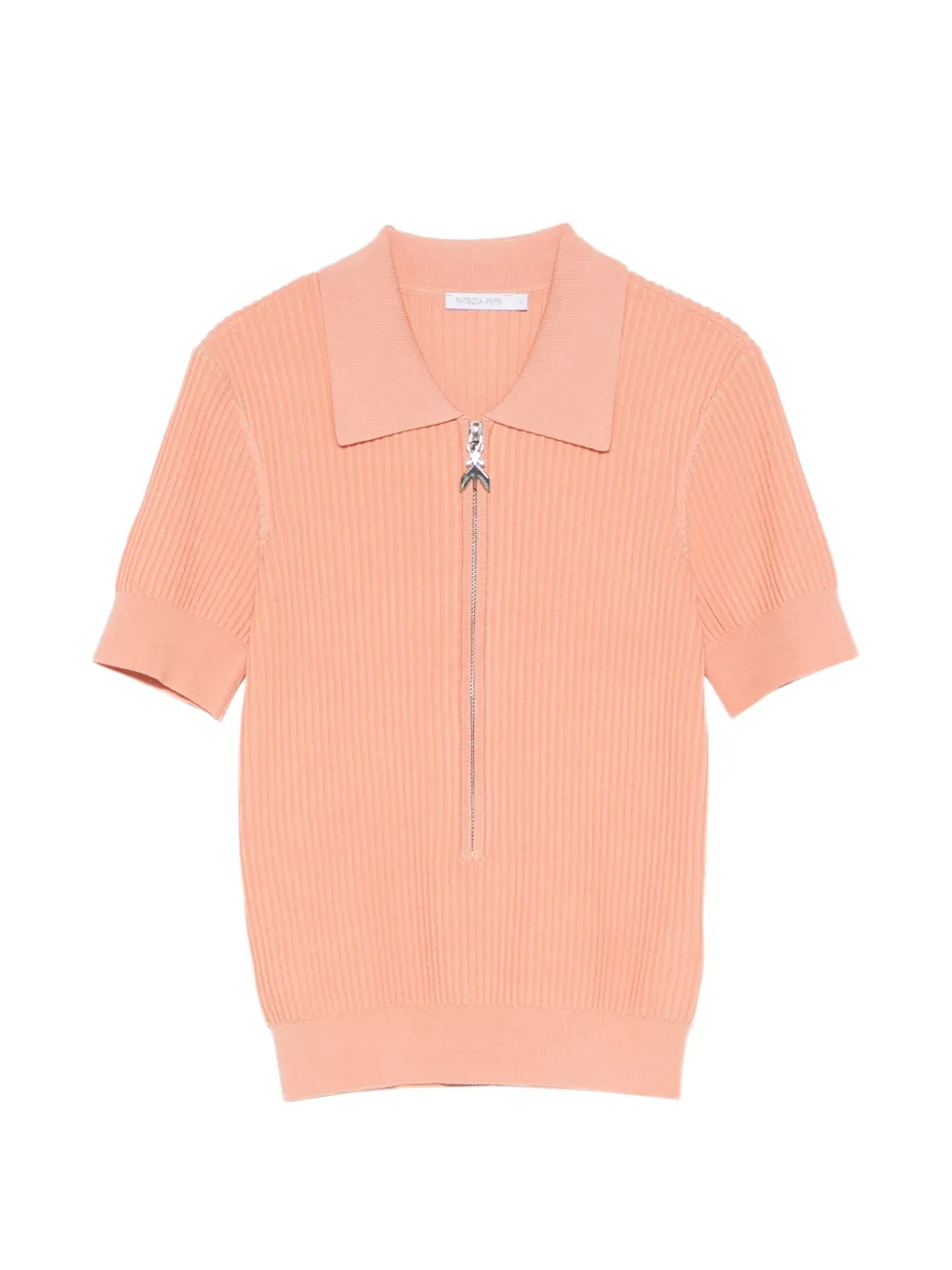 

Поло с застежкой на молнии Patrizia Pepe, розовый