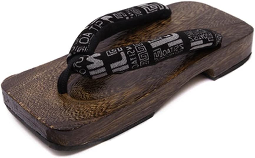 

Сандалии GHYUB вьетнамки, деревянные сабо для женщин, деревянные сандалии сабо для мужчин, вьетнамки на двух ремешках, японские традиционные плоские тапочки (Цвет: разноцветный, Размер: EUR43) Ghyubyer