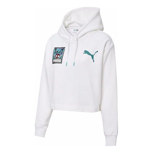 

Толстовка claw pack logo hoodie 'white blue' Puma, белый