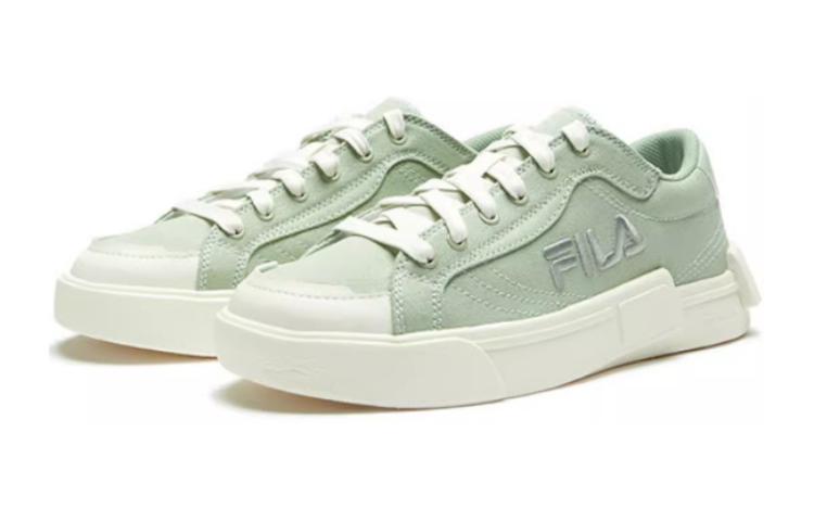 FILA KIDS Детские кроссовки для скейтбординга, устойчивые к истиранию, дышащие, с низкой подошвой, белые, зеленые — фото 3