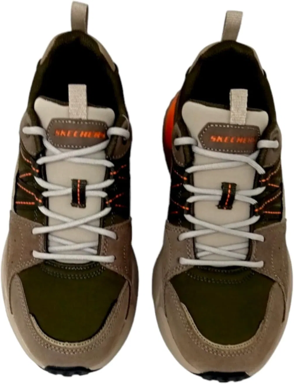 Мужские кроссовки Skechers Bendino Gaube, Dark Taupe Leather Mesh — фото 3