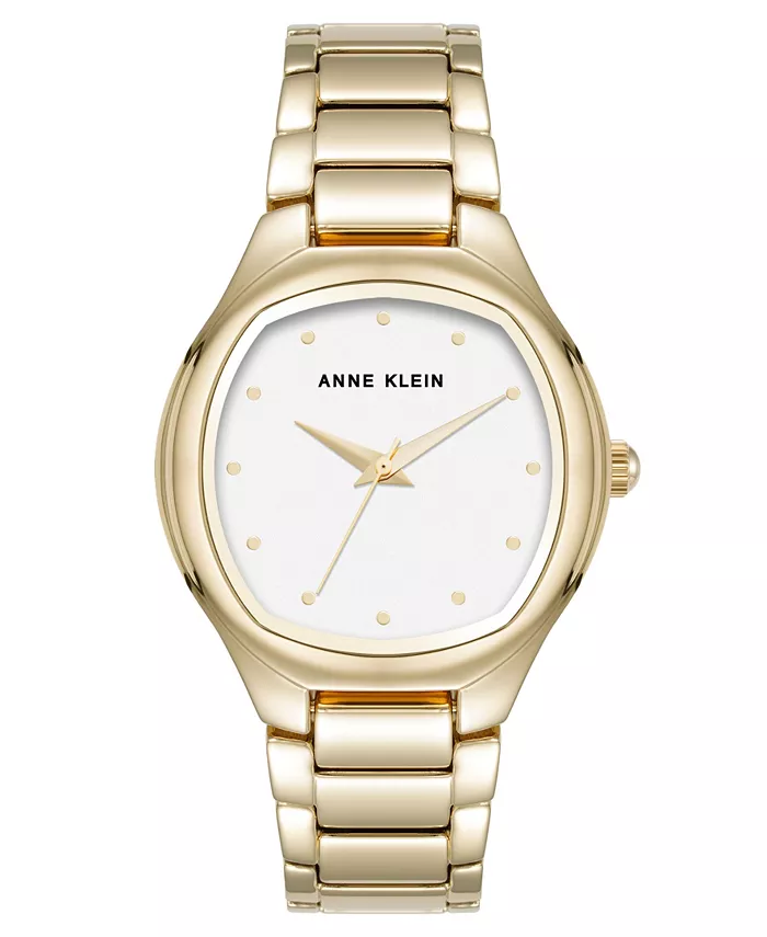 

Женские часы Quartz Everyday Cushion с браслетом из золотистого металлического сплава, 32 мм Anne Klein