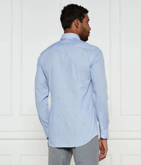 Рубашка H-hank-s-kent-c1-232 Slim fit Boss, синий — фото 3