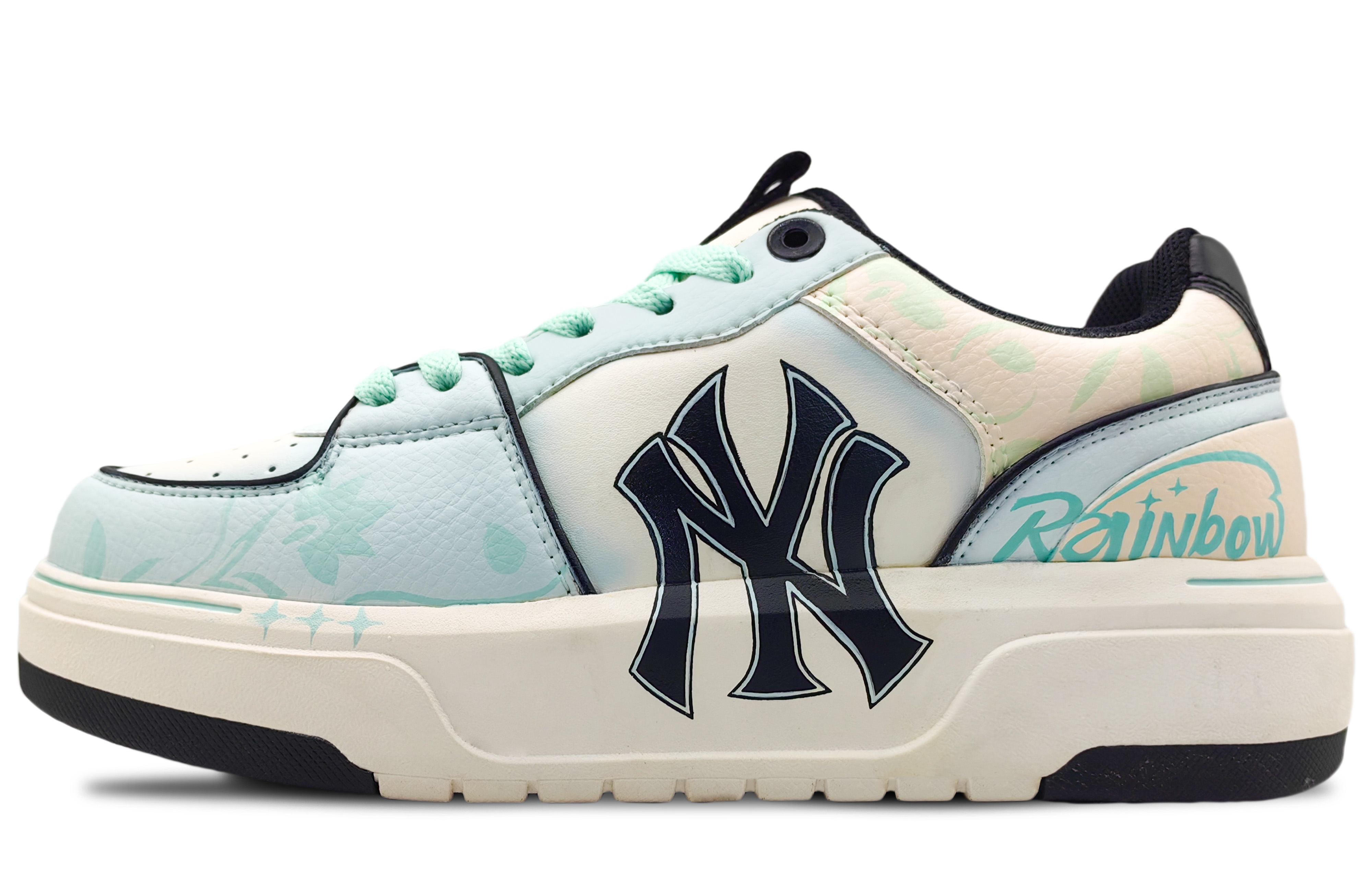 

Кроссовки MLB Chunky Liner Skateboarding Shoes Unisex Low-top Blue, белый
