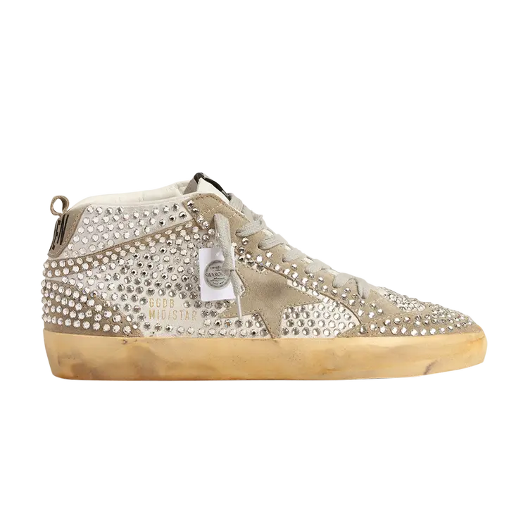 Кроссовки Golden Goose Swarovski x Golden Goose Wmns Mid Star LTD, серый
