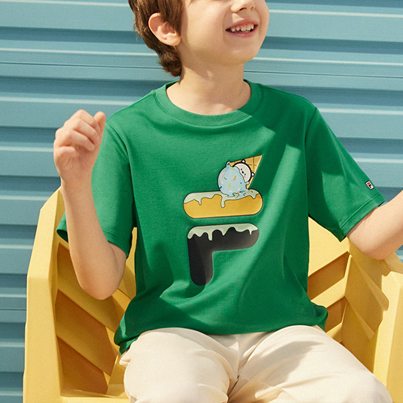 Детская футболка Fila Kids, зеленый — фото 4