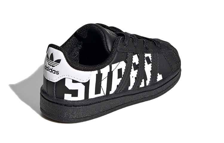 Кроссовки Adidas Originals Superstar Series Toddler Shoes Baby с принтом, черный — фото 4