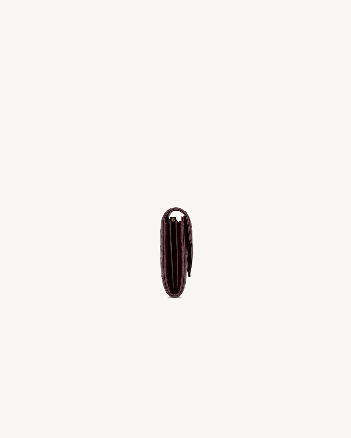 Большой кошелек на клапане CASSANDRE из кожи GRAIN DE POUDRE SAINT LAURENT, бордовый — фото 3