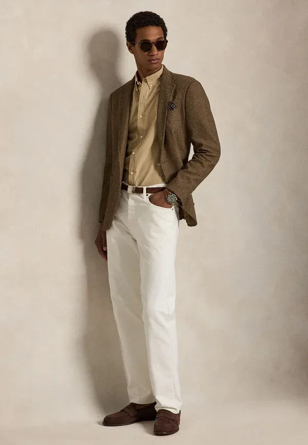 Рубашка из поплина с эффектом стрейч, Slim fit, Polo Ralph Lauren, цвет винтажный хаки — фото 2