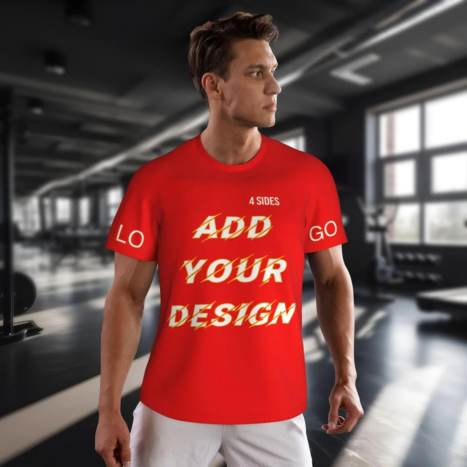 Футболка мужская Custom T Shirts с принтом на 4 сторонах — фото 2