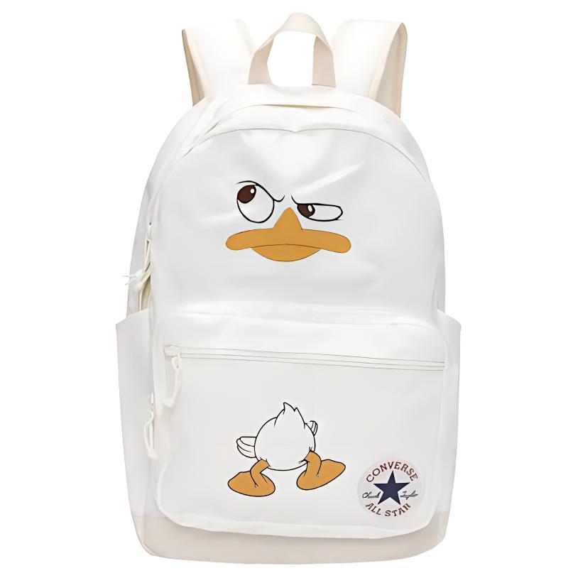 

Converse Полиэстеровый рюкзак обычный унисекс белый, Quirky Duck