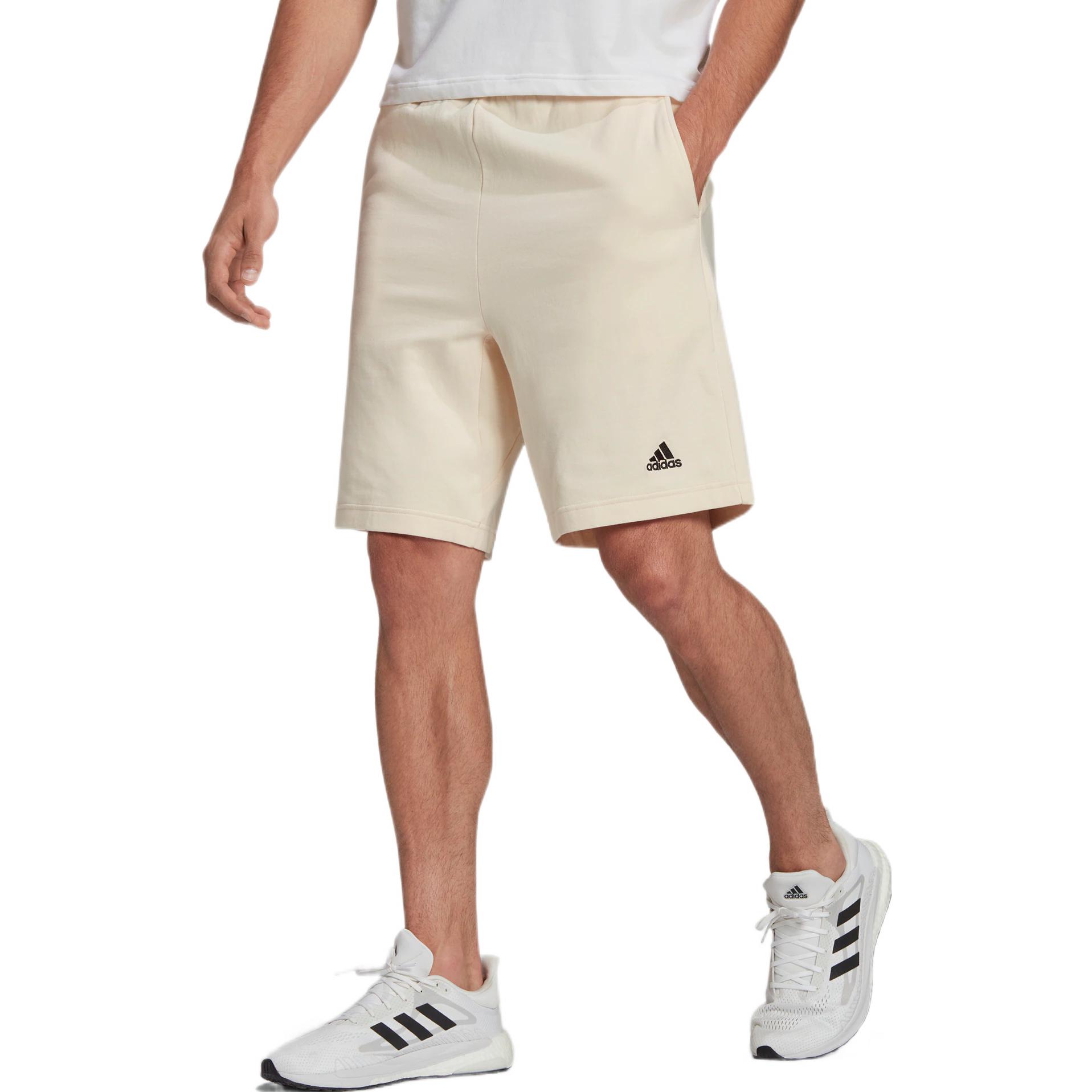 Повседневные шорты мужские желтые Adidas, цвет White/Varsity Maize — фото 2