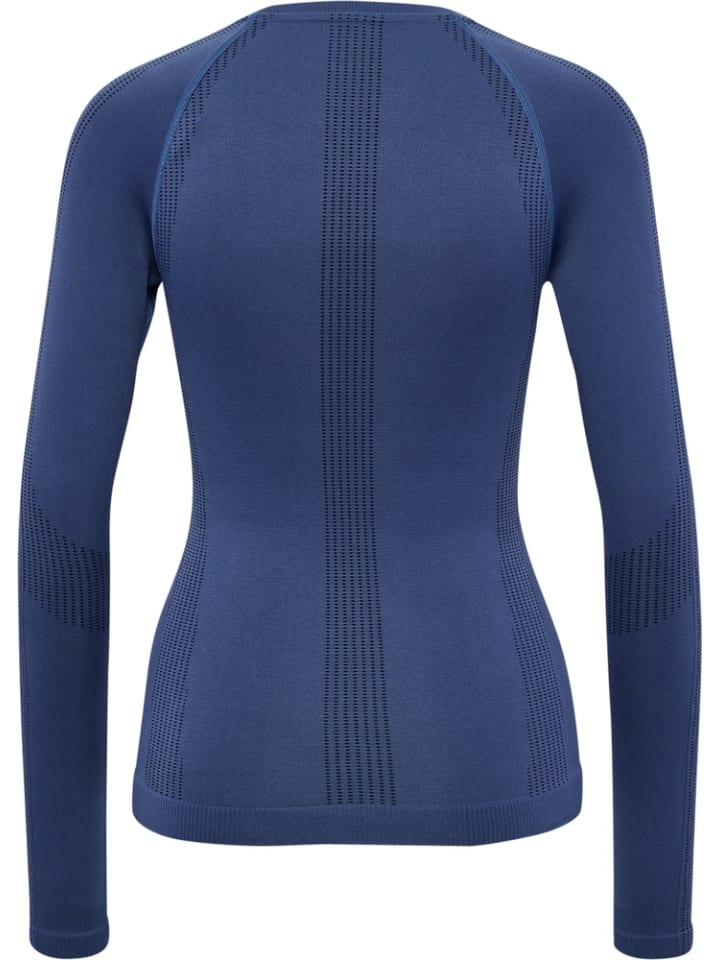 

Футболка с длинным рукавом Mt Shaping Seamless T-Shirt Longsleeve синего цвета Hummel