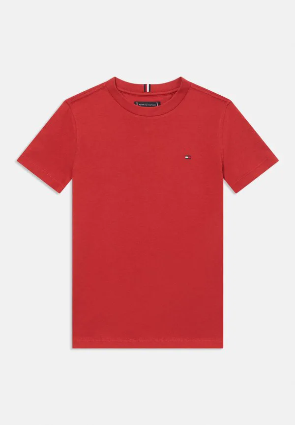 Базовая футболка с круглым вырезом из трикотажа Tommy Hilfiger, Terracotta Red — фото 3