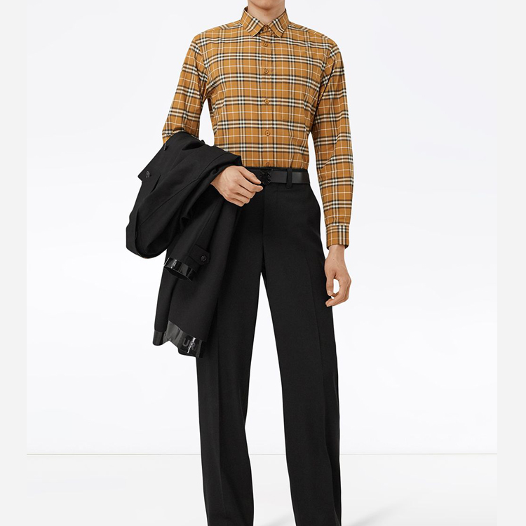 Рубашка мужская Burberry Bright toffee color — фото 3