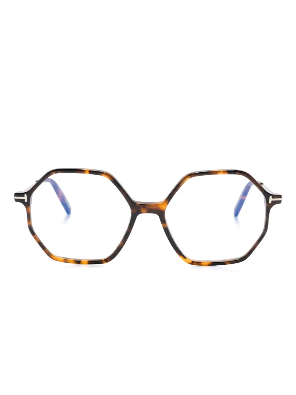 

Очки в геометричной оправе TOM FORD Eyewear, коричневый