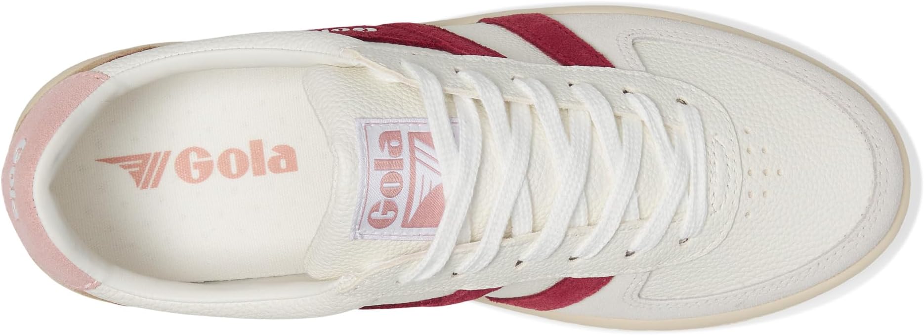 Кроссовки Gola Grandslam Trident, White/Cerise/Chalk Pink — фото 2