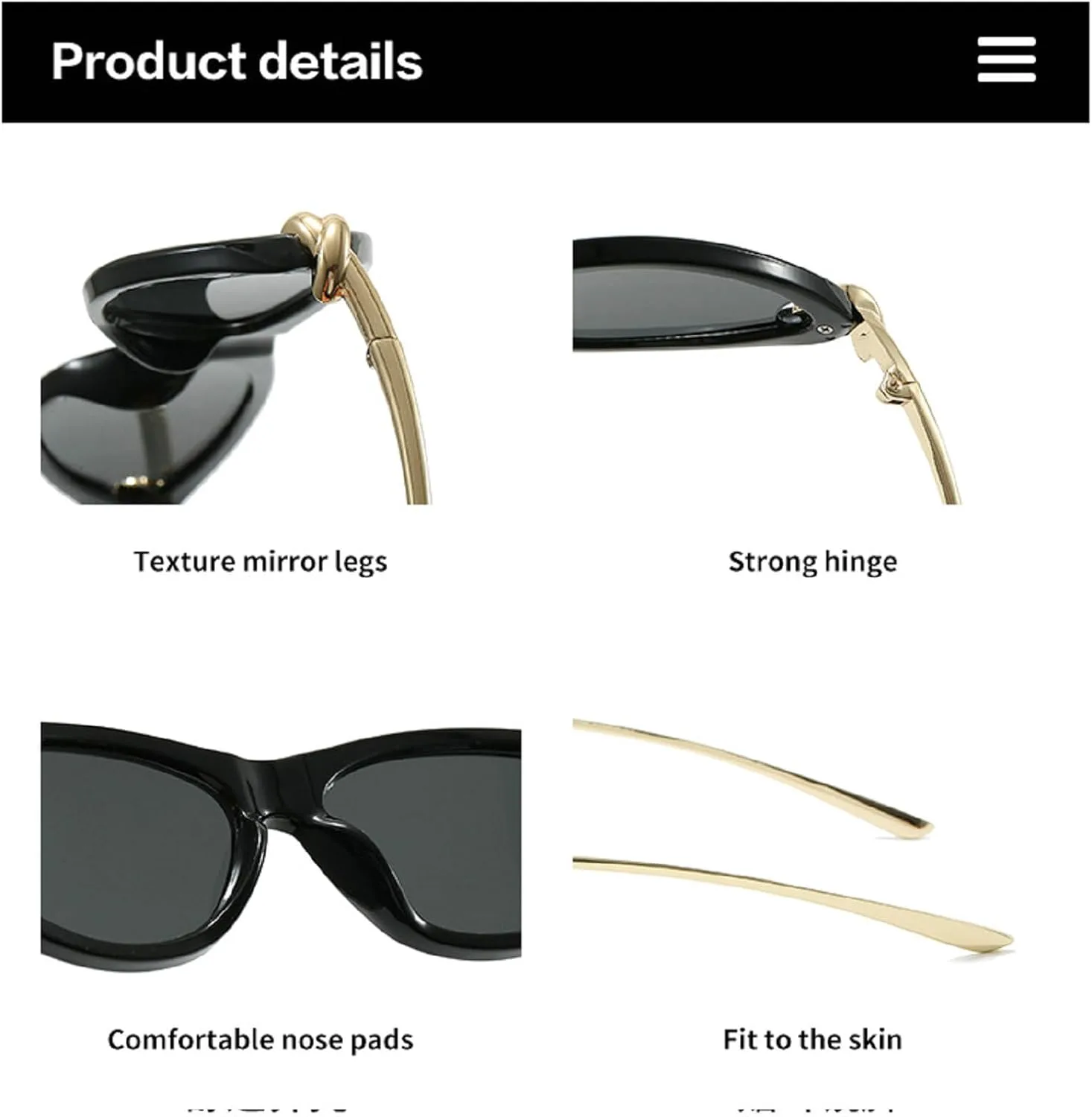 

Солнцезащитные очки «кошачий глаз» для женщин. Модные ретро-солнцезащитные очки в стиле «кошачий глаз» с металлическими дужками. Модные очки 2025 года mincl, C6