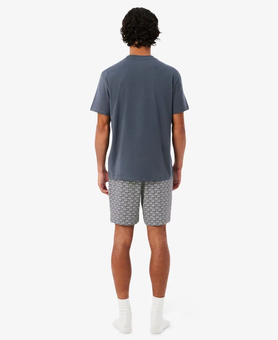 Комплект мужской Lacoste футболка и шорты, хлопок, белый — фото 4