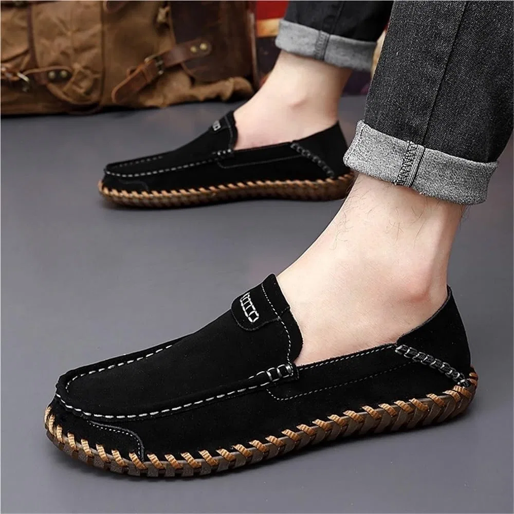 Лоферы Nubuck Leather, Black DHFIRUFSHLO — фото 3