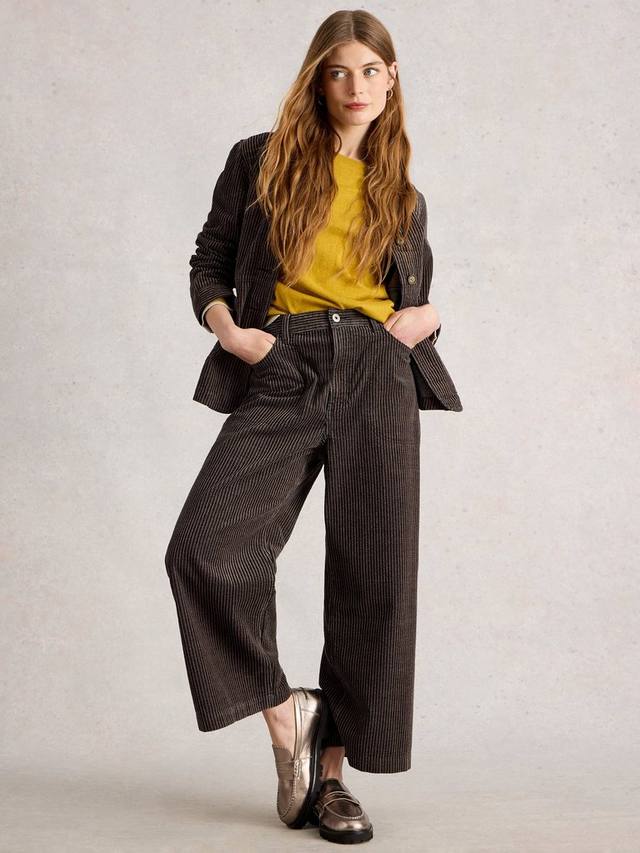 

Хлопковые укороченные брюки Tia с широкими штанинами White Stuff