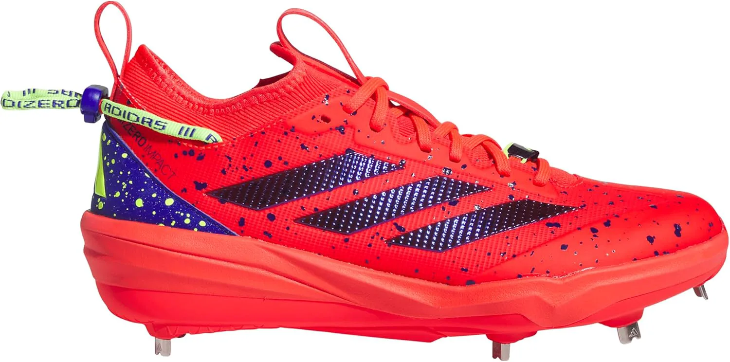 Мужские бейсбольные кроссовки Adidas Adizero Impact 2.0 Shades Molded, красный/синий — фото 4