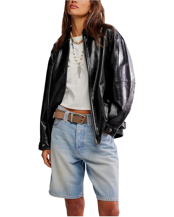 

Женское пальто Free People Sloane Vegan, Black