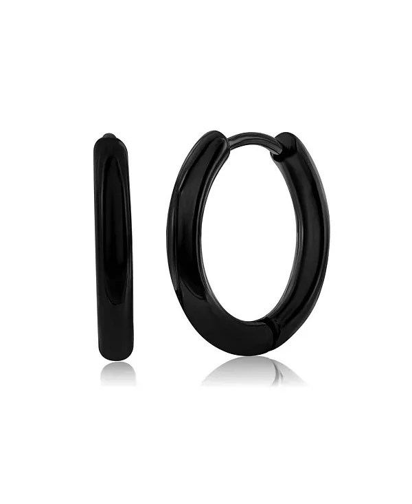 

Серьги-Кольца из полированной нержавеющей стали диаметром 11,5 мм Metallo, black