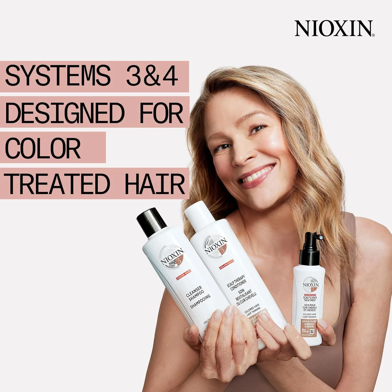 Набор Nioxin Scalp + Hair Thickening System 4 для окрашенных, сухих и поврежденных волос с прогрессирующим истончением, поддерживает цвет, питает и увеличивает объем с ниацинамидом и биотином — фото 2
