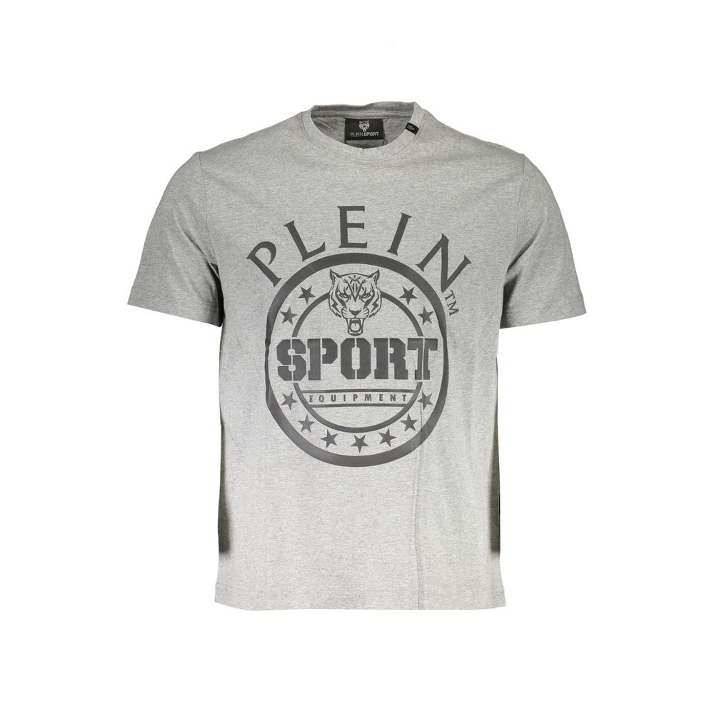 

Коричневая хлопковая мужская футболка Plein Sport