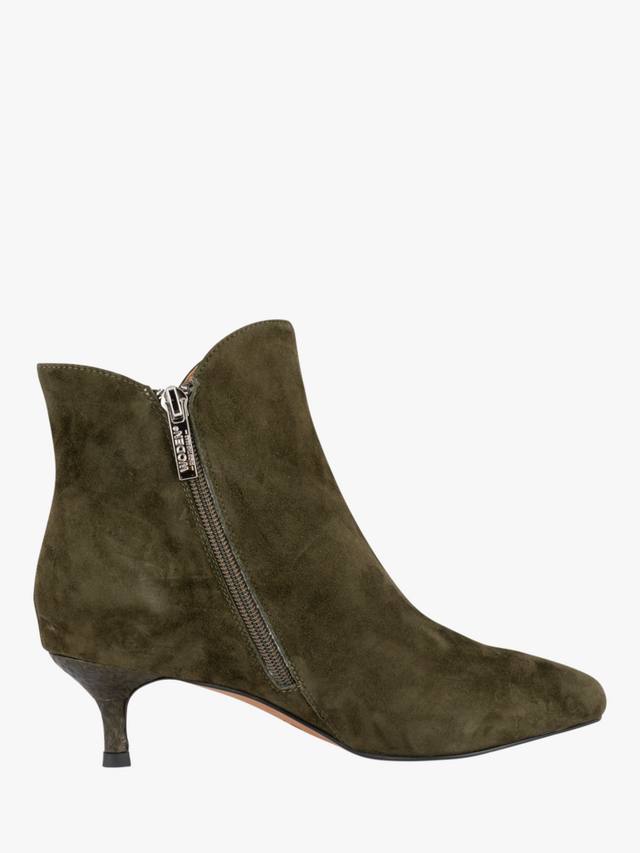 Ботинки щиколотки Saga из смесовой замши WODEN SHOE THE BEAR, Khaki — фото 4