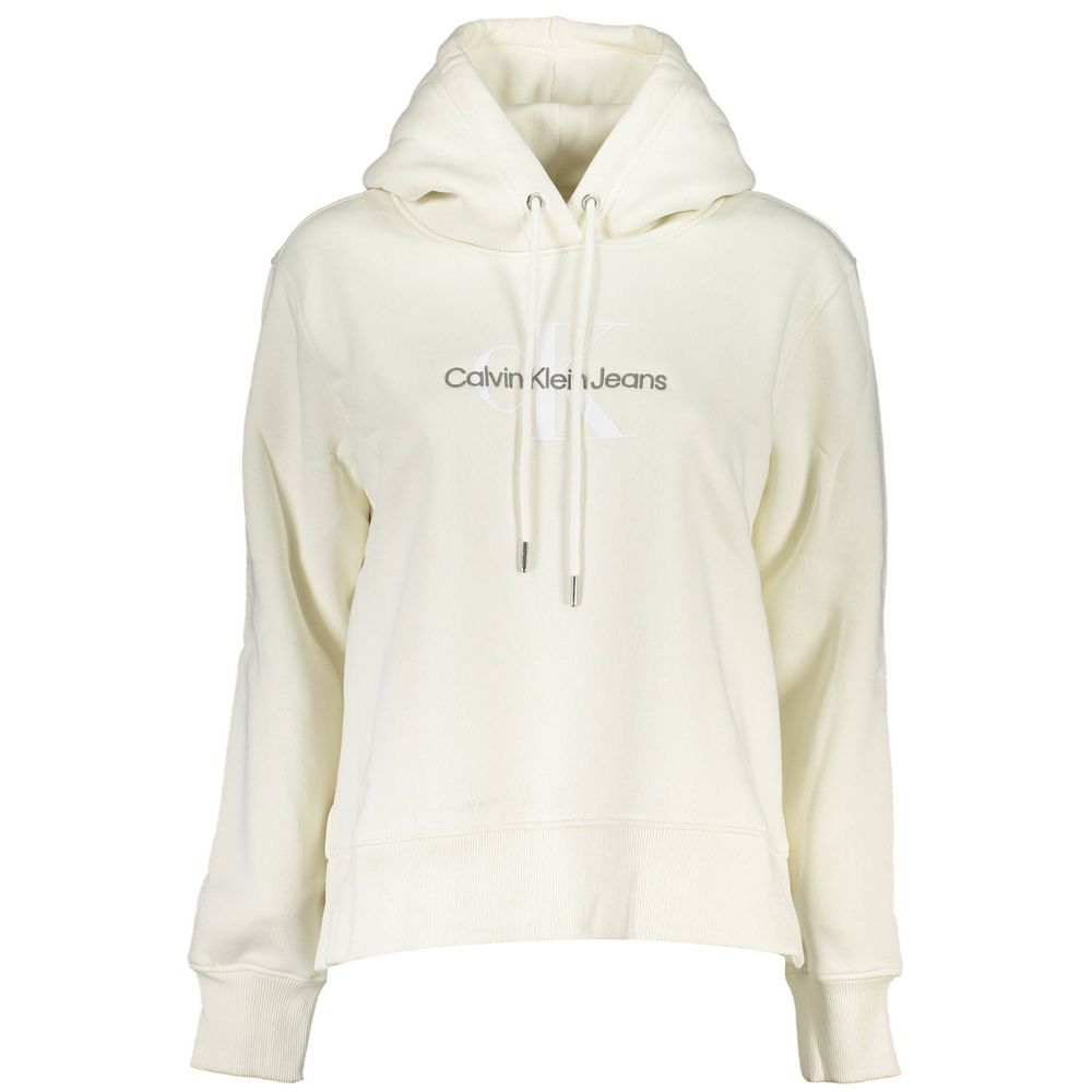 

Элегантная флисовая толстовка с капюшоном белого цвета Calvin Klein