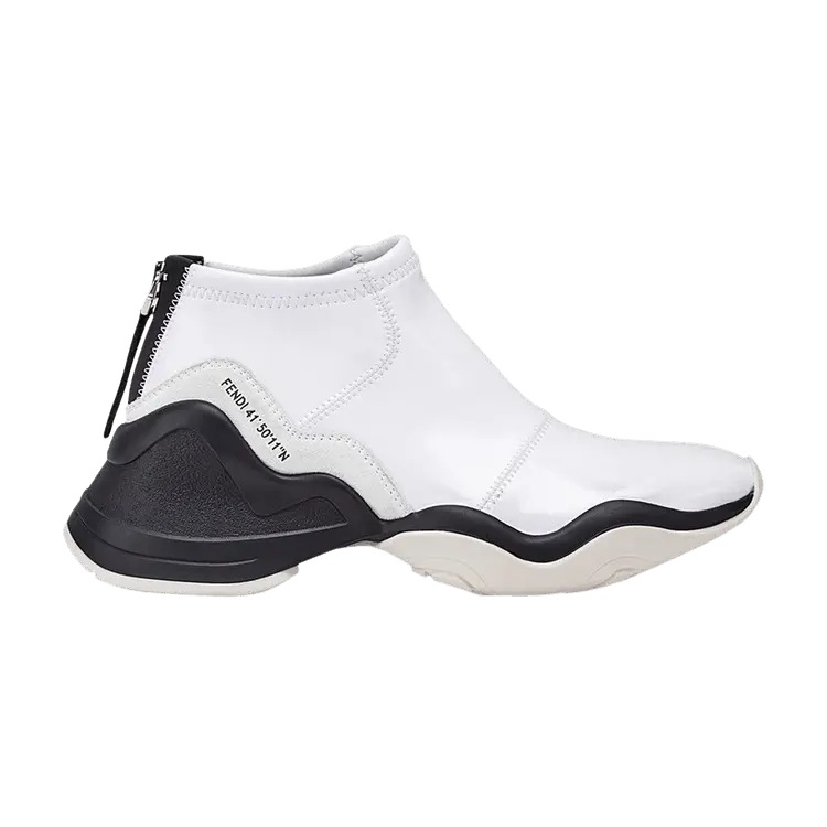 Кроссовки Fendi Wmns FFluid High Glossy White, белый