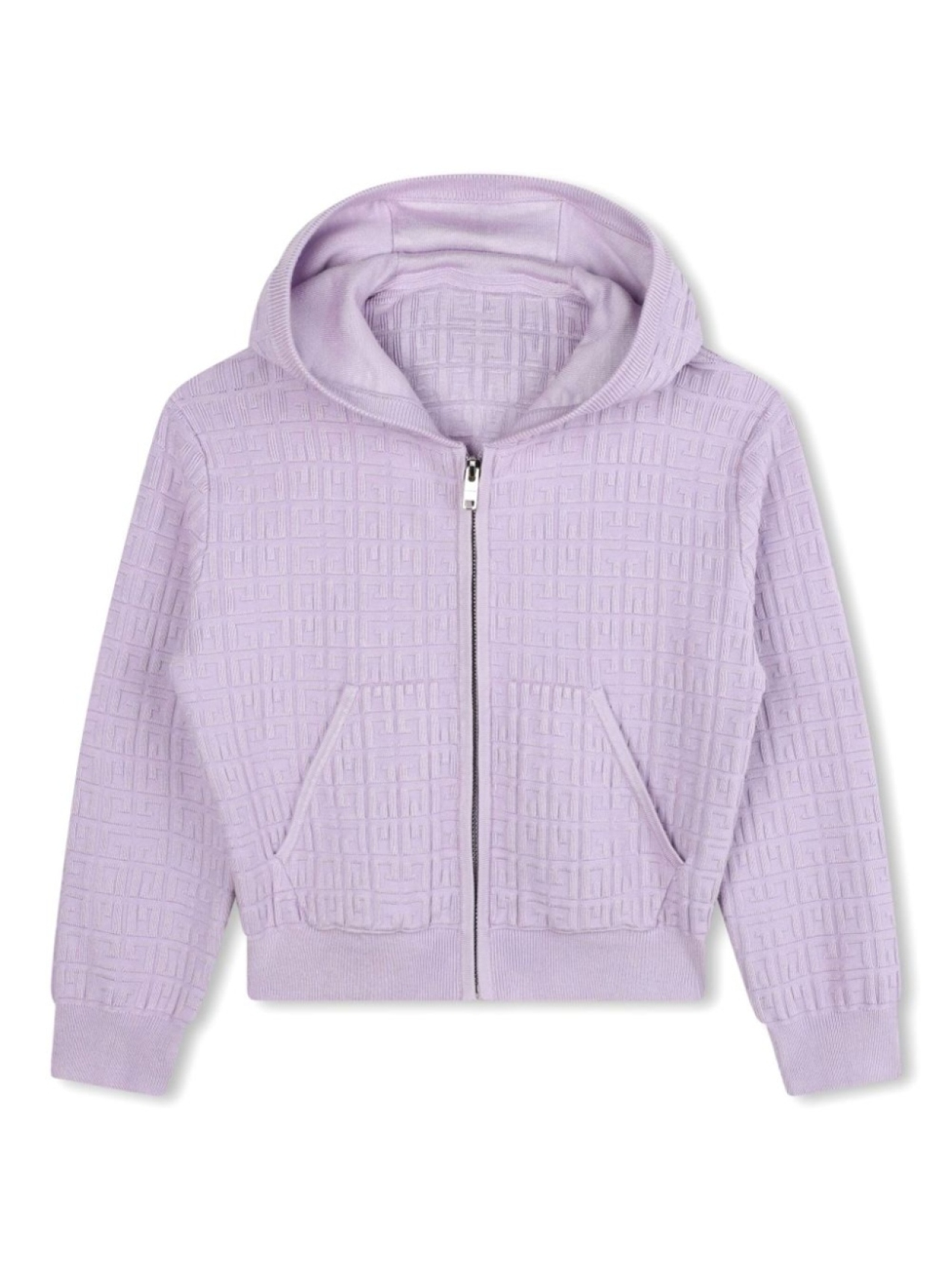 

Givenchy Kids жаккардовый кардиган с капюшоном и логотипом 4G, фиолетовый