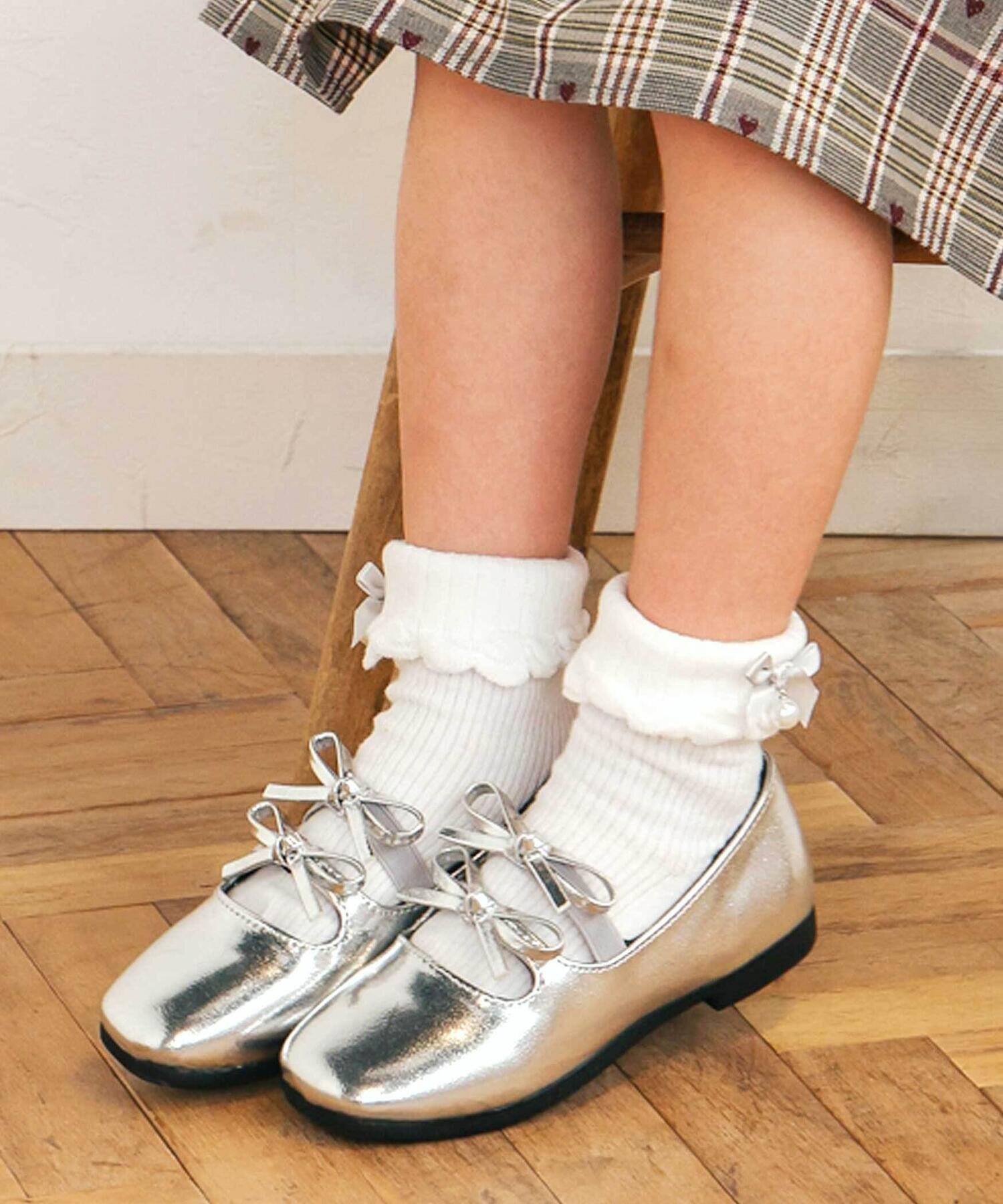 Балетные туфли с двойной лентой (14–20 см) Slap Slip, Silver (Gray) — фото 2