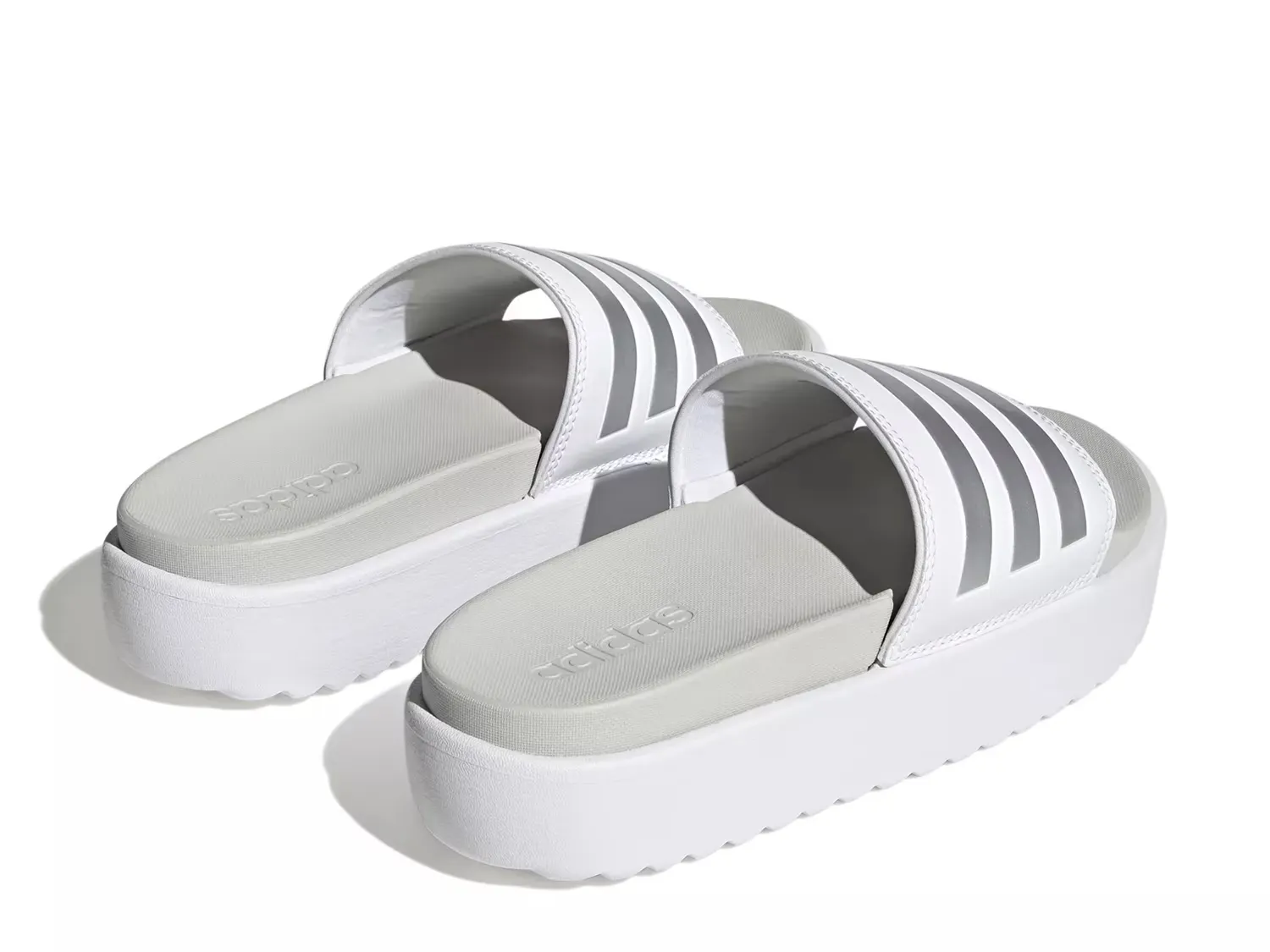 Сланцы Adilette Platform - женские Adidas, White — фото 2