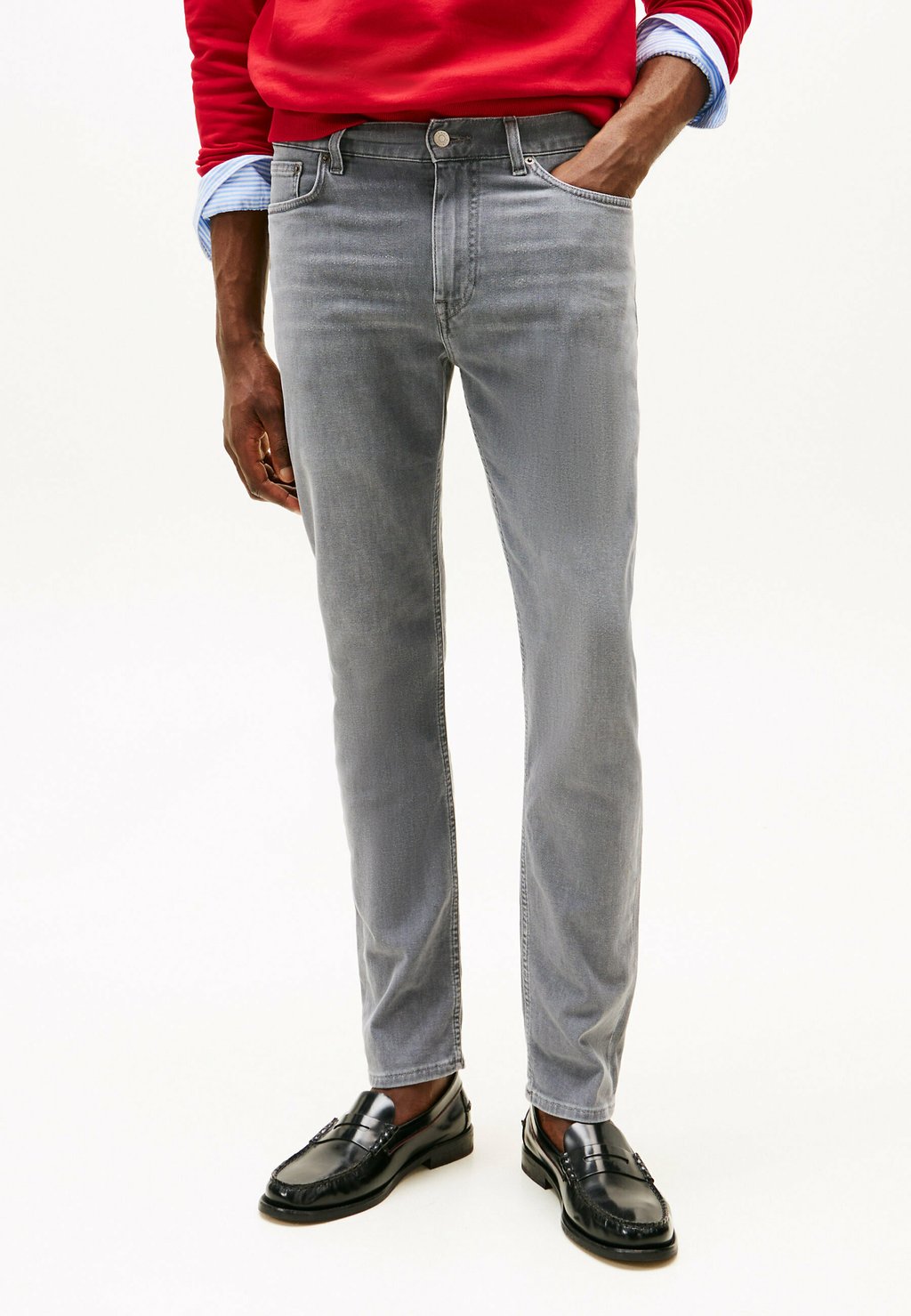 

Джинсы облегающего кроя WHISKERED Tommy Hilfiger, серый